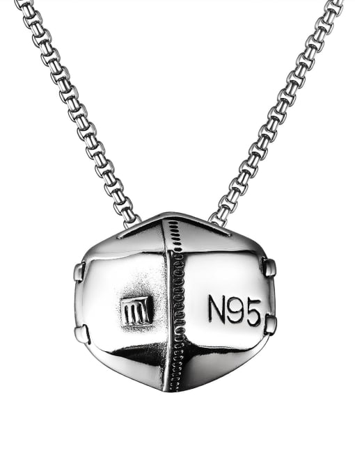 1930 [single pendant] Titanium Steel Geometric Hip Hop Necklace
